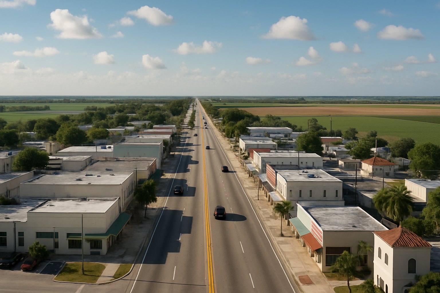 A Homestead, Florida street scene. Reyes Injury Law represents injured people across Homestead and Miami-Dade County.