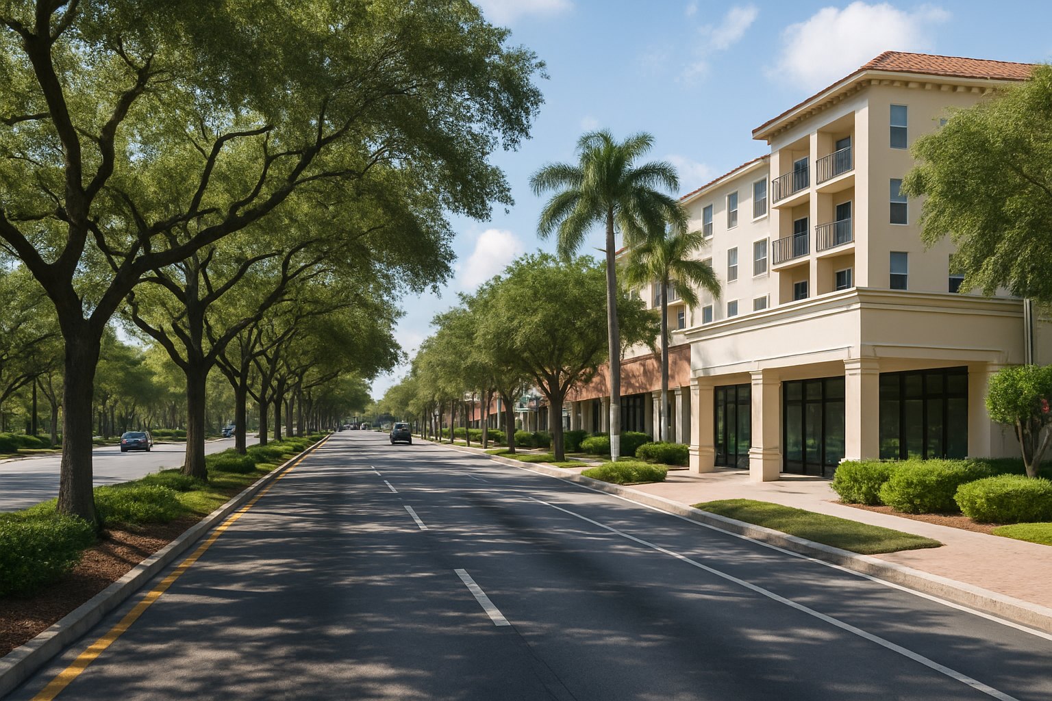 A Kendall, Florida street scene. Reyes Injury Law represents injured people across Kendall and Miami-Dade County.