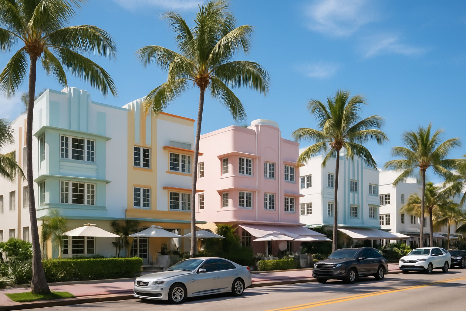 A Miami Beach, Florida street scene. Reyes Injury Law represents injured people across Miami Beach and Miami-Dade County.