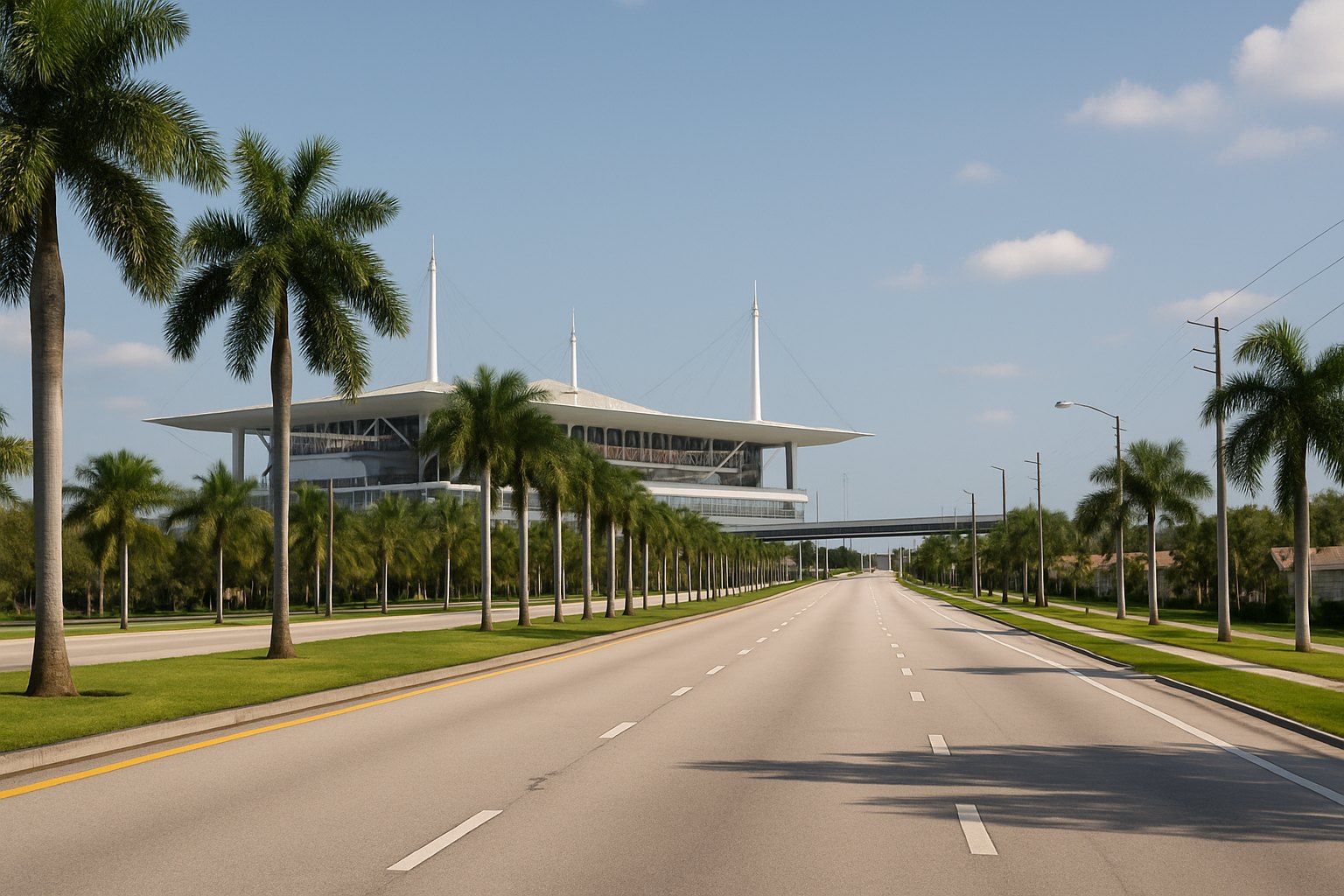 A Miami Gardens, Florida street scene. Reyes Injury Law represents injured people across Miami Gardens and Miami-Dade County.